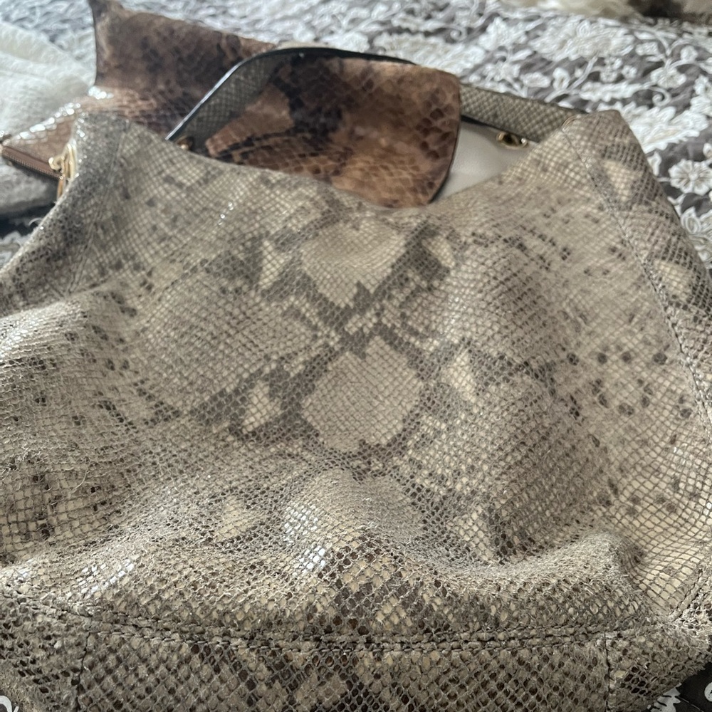 Michael Kors Chic Snake Print Shoulder Bag